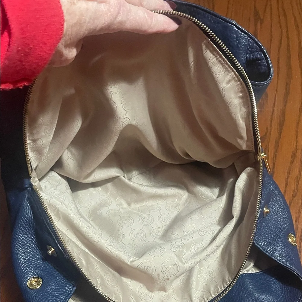 Michael Kors Bedford Satchel Dark Blue handbag - Picture 10 of 11